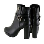 Milwaukee Performance MBL9435 Women’s Black Double Strap Side Zipper Boots with Platform Heel - Image 6