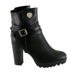 Milwaukee Performance MBL9435 Women’s Black Double Strap Side Zipper Boots with Platform Heel - Image 8