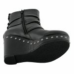 Milwaukee Leather MBL9437 Women’s Black Triple Strap Fashion Boots with Platform Wedge - Image 3