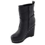 Milwaukee Leather MBL9437 Women’s Black Triple Strap Fashion Boots with Platform Wedge - Image 5