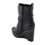 Milwaukee Leather MBL9437 Women’s Black Triple Strap Fashion Boots with Platform Wedge - Image 7