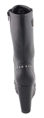 Milwaukee Leather MBL9438 Women’s Black Tall Lace-Up Fashion Casual Boots with Platform Wedge - Image 7