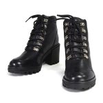 Milwaukee Leather Women’s Devine Black Leather Lace to Toe Boots with Platform Heel MBL9439 - Image 3