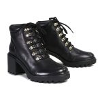 Milwaukee Leather Women’s Devine Black Leather Lace to Toe Boots with Platform Heel MBL9439