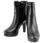 Milwaukee Leather MBL9440 Women’s Black Spiked Fashion Boots w/ Side Zippers - Image 4