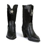 Milwaukee Leather Women’s Black Western Style Fashion Boots with Black Snake Print MBL9441 - Image 10