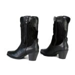 Milwaukee Leather Women’s Black Western Style Fashion Boots with Black Snake Print MBL9441 - Image 5