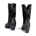 Milwaukee Leather Women’s Black Western Style Fashion Boots with Black Snake Print MBL9441 - Image 6