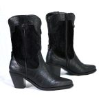 Milwaukee Leather Women’s Black Western Style Fashion Boots with Black Snake Print MBL9441 - Image 8
