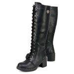 Milwaukee Leather MBL9442 Women’s Black Lace-Up Tall Biker Fashion Boots with Platform Heel & Studs - Image 11