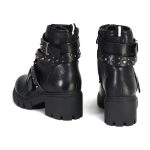 Milwaukee Leather MBL9444 Women’s Bruiser Premium Black Lace-Up Fashion Boots w/ Studded Straps - Image 6