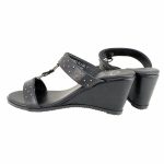 Milwaukee Leather MBL9450 Women’s Black Studded Double Strap Fashion Casual Wedge Sandals - Image 6