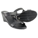 Milwaukee Leather MBL9450 Women’s Black Studded Double Strap Fashion Casual Wedge Sandals - Image 10