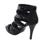 Milwaukee Leather MBL9451 Women’s Black Fashion Casual Stiletto Heeled Sandals with Ankle Strap - Image 6