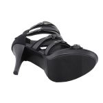 Milwaukee Leather MBL9451 Women’s Black Fashion Casual Stiletto Heeled Sandals with Ankle Strap - Image 2