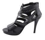 Milwaukee Leather MBL9452 Women’s Black Stiletto Heeled Fashion Casual Sandals w/ Studded Ankle Straps - Image 6