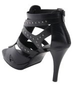 Milwaukee Leather MBL9452 Women’s Black Stiletto Heeled Fashion Casual Sandals w/ Studded Ankle Straps - Image 7