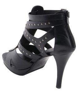 Milwaukee Leather MBL9452 Women’s Black Stiletto Heeled Fashion Casual Sandals w/ Studded Ankle Straps - Image 7