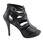 Milwaukee Leather MBL9452 Women’s Black Stiletto Heeled Fashion Casual Sandals w/ Studded Ankle Straps - Image 9
