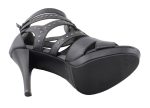 Milwaukee Leather MBL9452 Women’s Black Stiletto Heeled Fashion Casual Sandals w/ Studded Ankle Straps - Image 2