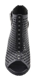 Milwaukee Leather MBL9453 Women’s Black Mesh Open-Toe Platform Fashion Casual Heeled Sandals with Buckle Strap - Image 4