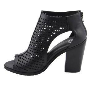 Milwaukee Leather MBL9453 Women’s Black Mesh Open-Toe Platform Fashion Casual Heeled Sandals with Buckle Strap - Image 7