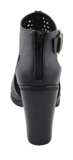 Milwaukee Leather MBL9453 Women’s Black Mesh Open-Toe Platform Fashion Casual Heeled Sandals with Buckle Strap - Image 5