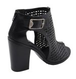 Milwaukee Leather MBL9453 Women’s Black Mesh Open-Toe Platform Fashion Casual Heeled Sandals with Buckle Strap - Image 9