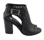 Milwaukee Leather MBL9453 Women’s Black Mesh Open-Toe Platform Fashion Casual Heeled Sandals with Buckle Strap - Image 3