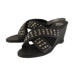 Milwaukee Leather MBL9455 Women’s Black Studded Crossover Strap Fashion Casual Wedges - Image 9