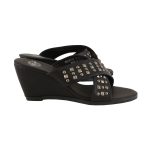 Milwaukee Leather MBL9455 Women’s Black Studded Crossover Strap Fashion Casual Wedges - Image 5