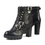 Milwaukee Leather MBL9456 Women’s Premium Black Leather Fashion Platform Boots with Straps - Image 4
