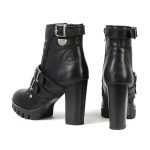 Milwaukee Leather MBL9456 Women’s Premium Black Leather Fashion Platform Boots with Straps - Image 6