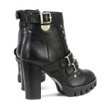 Milwaukee Leather MBL9456 Women’s Premium Black Leather Fashion Platform Boots with Straps - Image 7