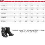 Milwaukee Leather MBL9456 Women’s Premium Black Leather Fashion Platform Boots with Straps - Image 3