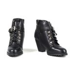 Milwaukee Leather MBL9458 Women’s Premium Black Leather Fashion Casual Boots with Classic Harness Ring - Image 2