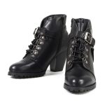 Milwaukee Leather MBL9458 Women’s Premium Black Leather Fashion Casual Boots with Classic Harness Ring - Image 3