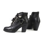 Milwaukee Leather MBL9458 Women’s Premium Black Leather Fashion Casual Boots with Classic Harness Ring - Image 5