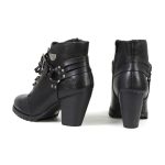Milwaukee Leather MBL9458 Women’s Premium Black Leather Fashion Casual Boots with Classic Harness Ring - Image 15