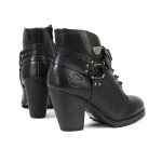 Milwaukee Leather MBL9458 Women’s Premium Black Leather Fashion Casual Boots with Classic Harness Ring - Image 7