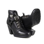 Milwaukee Leather MBL9458 Women’s Premium Black Leather Fashion Casual Boots with Classic Harness Ring - Image 18