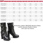 Milwaukee Leather MBL9459 Women’s Premium Black Leather Buckles Platform Fashion Boots with Lace-Up Closure - Image 3