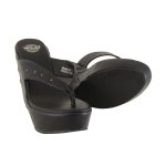 Milwaukee Leather MBL9460 Women’s Black Wedge Fashion Casual Sandals with Studded Straps - Image 4