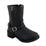 Milwaukee Leather MBL9475 Women’s Classic Black Engineer Style Fashion Motorcycle Riding Boots w/ Side Zipper - Image 2