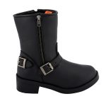 Milwaukee Leather MBL9475 Women’s Classic Black Engineer Style Fashion Motorcycle Riding Boots w/ Side Zipper - Image 7