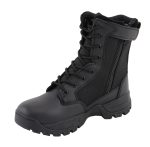 Milwaukee Leather MBL9495 Women Black Leather Tactical Boots with Side Zipper - Image 4