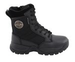 Milwaukee Leather MBL9495 Women Black Leather Tactical Boots with Side Zipper - Image 9