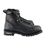 Milwaukee Leather MBM100W Men’s Black Leather Wide-Width Lace-Up Motorcycle Boots with Side Zipper - Image 8