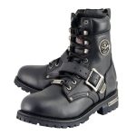 Milwaukee Leather Men’s Black Leather Lace-Up Engineer Motorcycle Boots w/ Buckles and Side Zipper  MBM101 - Image 5