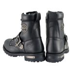 Milwaukee Leather Men’s Black Leather Lace-Up Engineer Motorcycle Boots w/ Buckles and Side Zipper  MBM101 - Image 7